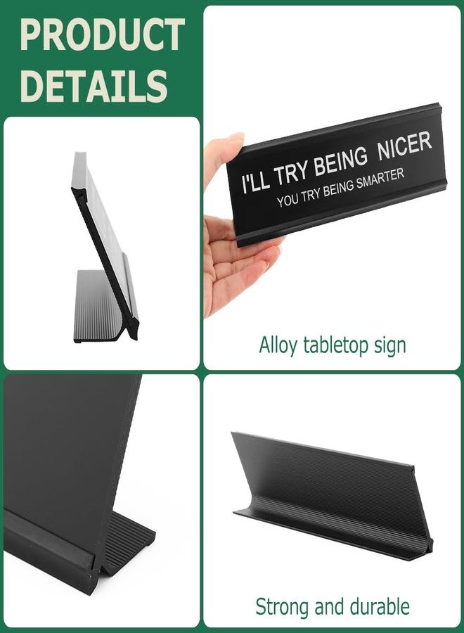 QWLWBU Funny Desk Signs for Office Women Men,Sarcastic Snarky Gift Prank Humor Naughty Sign for Coworker Colleague Intern Mentor Leader Manager Staff Teacher - Image 3